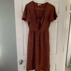 Bell sleeve midi dress